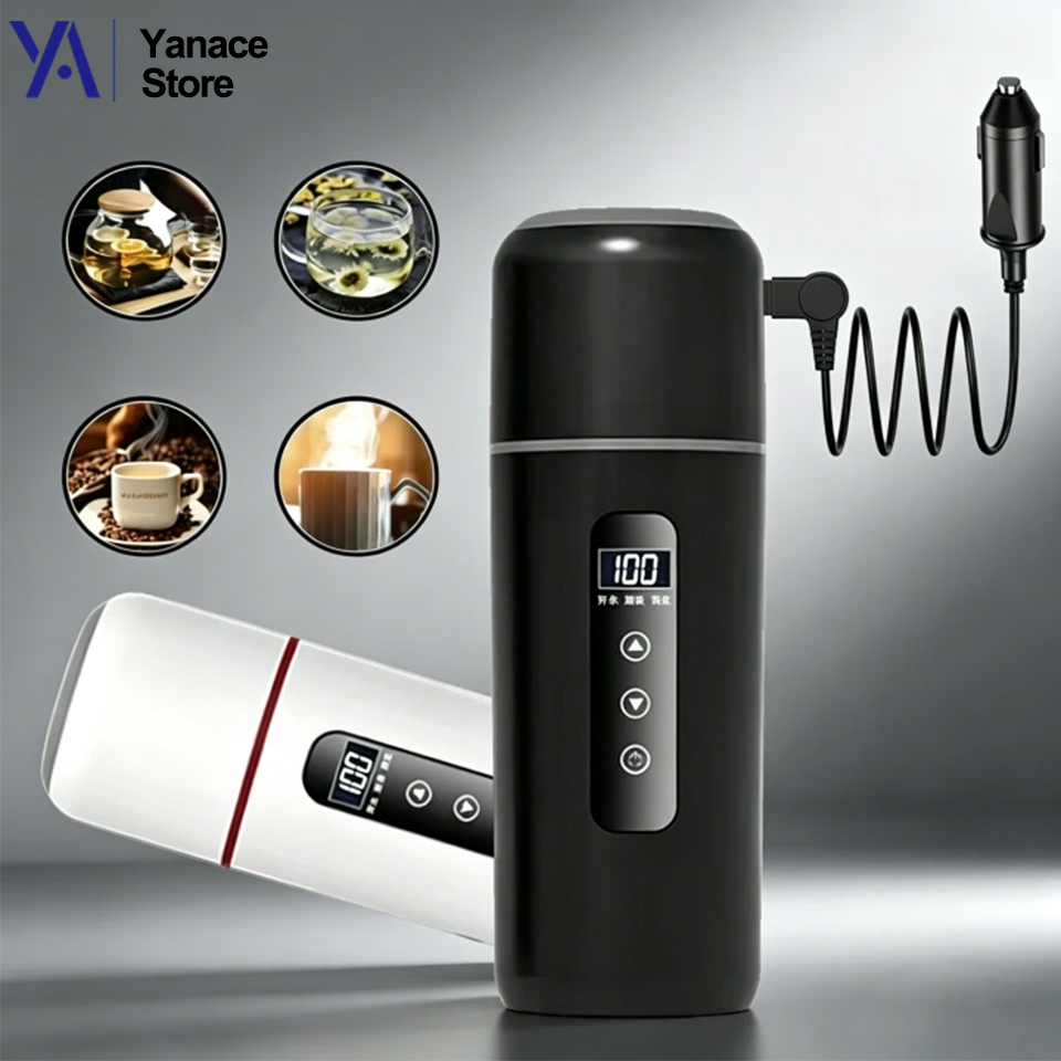 12V 24V Car Heating Cup 500ml  - đánh giá và giá Electric Kettle Temperature Control