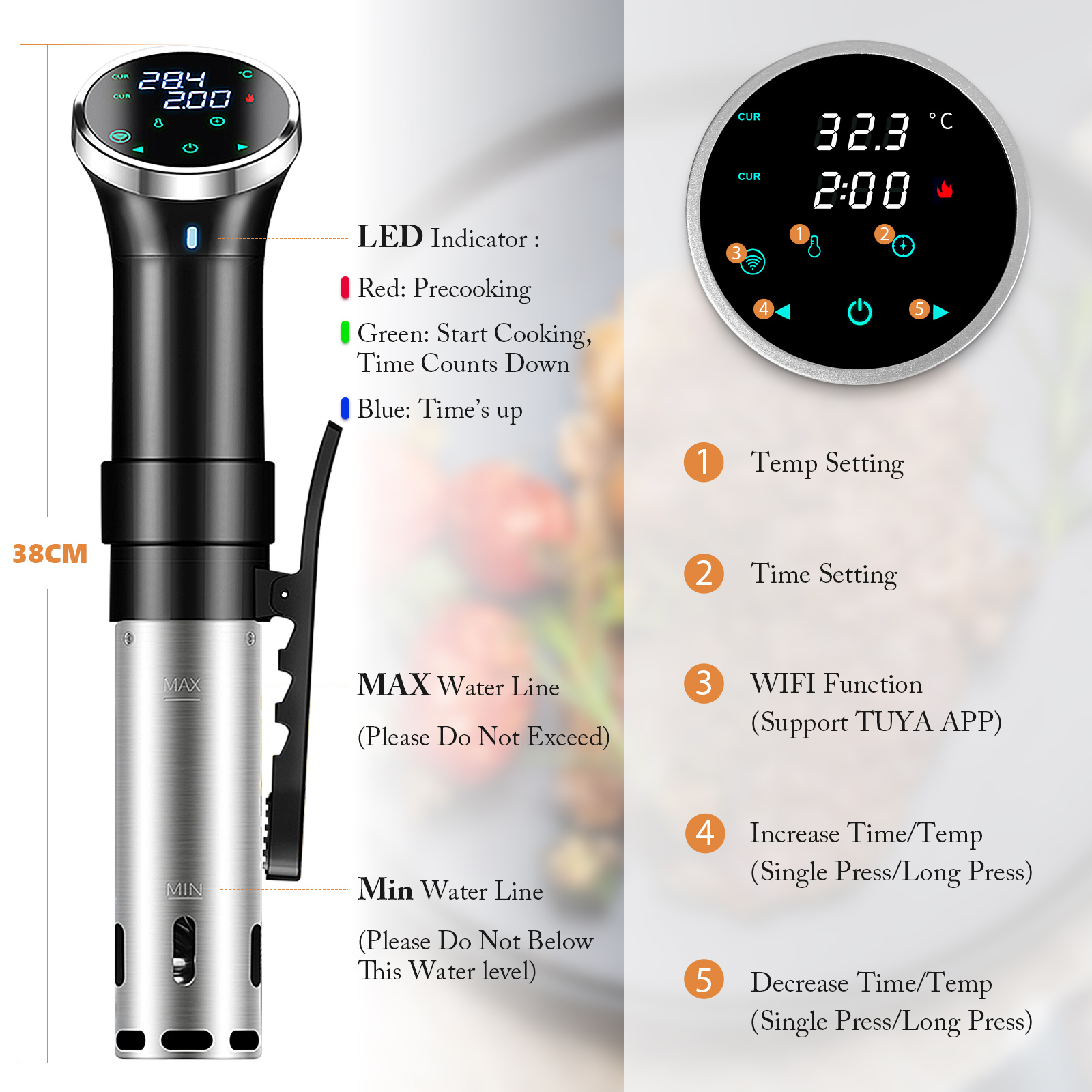 Sous Vide Cooker WiFi Digital  - đánh giá và giá Digital Sous Vide Precision Cooker