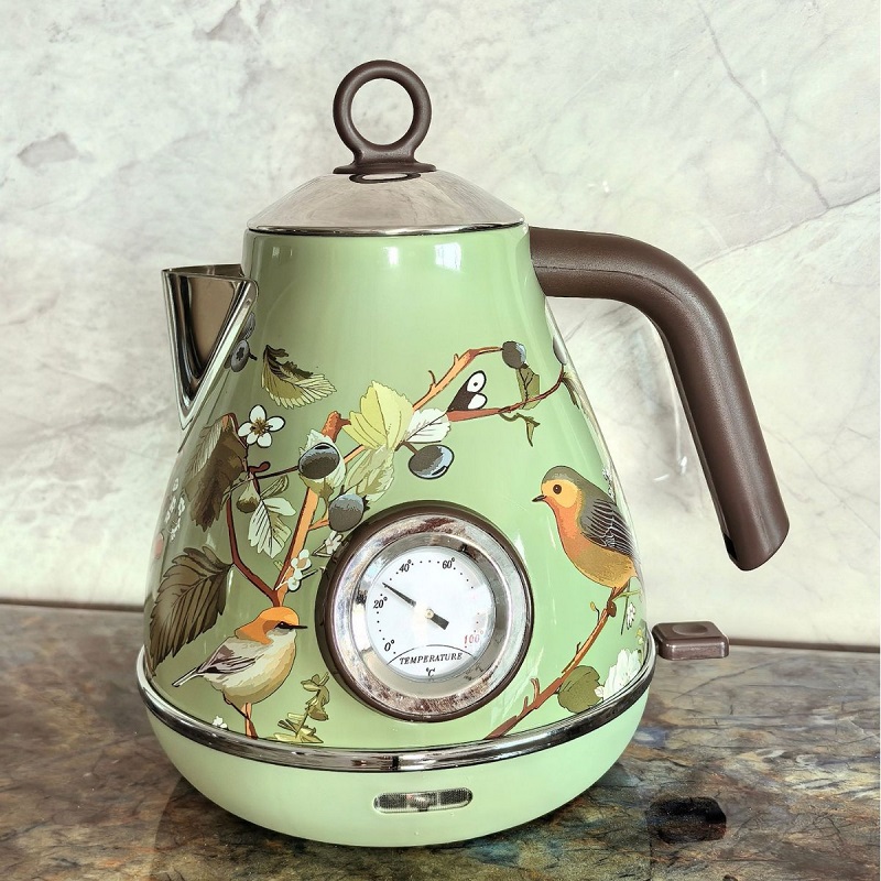 1.7L Retro Pink Floral Electri - đánh giá và giá Electric Kettle Temperature Control